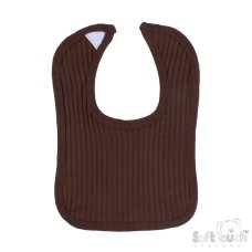 P4600-CH: Chocolate Ribbed Velcro Bib